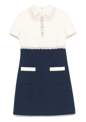 Valentino Garavani colourblock mini dress - White