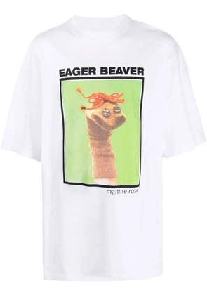 Martine Rose Eager Beaver cotton T-shirt - White