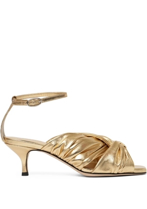 Scarosso 50mm Knot sandals - Gold