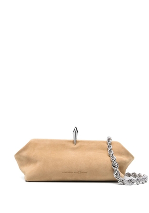 Benedetta Bruzziches leather clutch bag - Neutrals