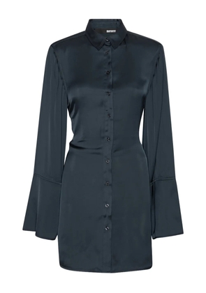ROTATE BIRGER CHRISTENSEN satin-tie mini shirt dress - Blue