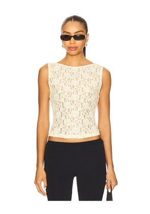 L'Academie by Marianna Ayden Top in Ivory. Size L. Also in M, S, XL, XS, XXS.