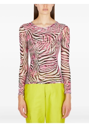 Collina Strada zebra-print top - Pink