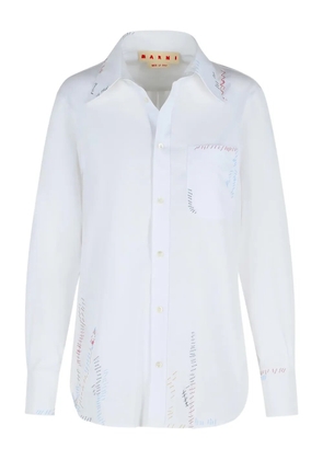 Marni embroidered shirt - White