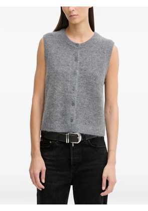Marc O'Polo button-fastening sleeveless vest - Grey