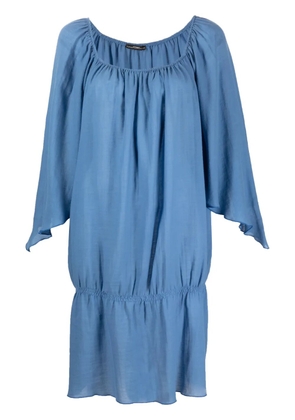 Gianfranco Ferré Pre-Owned 2000s long-sleeved gathered dress - Blue