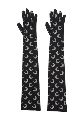 Marine Serre rhinestone-embellished gloves - Black