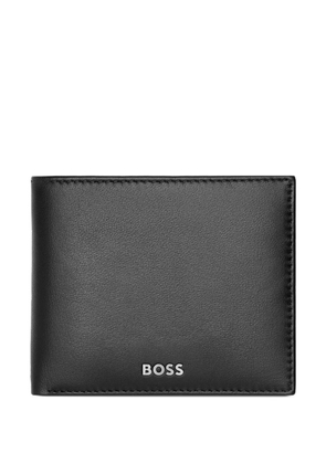 BOSS logo-print leather wallet - Black