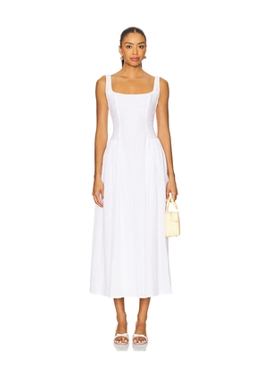 MAJORELLE Esmarie Maxi Dress in White. Size M. Also in S, XS, XXS.