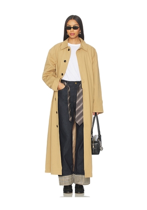 Nakedvice The Montague Trench Coat in Tan. Size L. Also in M, S, XL.