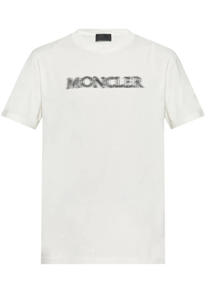 Moncler blurred-logo cotton T-shirt - White