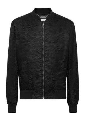 Philipp Plein monogram-pattern jacket - Black