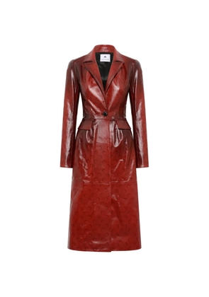 Marine Serre airbrushed leather tailored coat