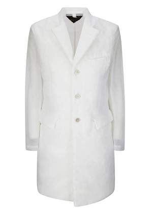 Comme Des Garçons single-breasted coat - White