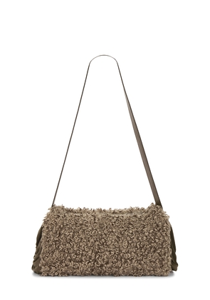 Norma Kamali Muff Bag in Beige.