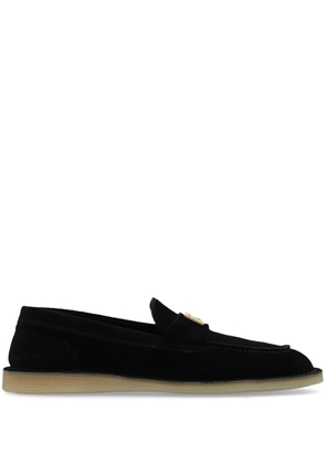 Dolce & Gabbana logo-lettering loafers - Black