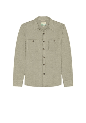 Marine Layer Pacifica Stretch Twill Shirt in Grey. Size L. Also in M, S, XL/1X.