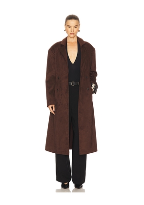 LAMARQUE Devikana Trench Coat in Chocolate. Size L. Also in M, S, XL, XS.