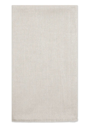 Brunello Cucinelli sparkling cashmere-silk scarf - White