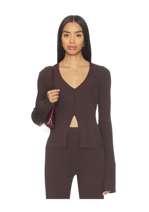 LAMARQUE Araceli Top in Brown. Size L. Also in M, S.