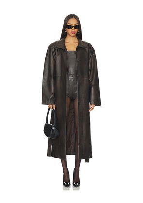 LAMARQUE Alexandra Coat in Brown. Size L. Also in M, S, XS.