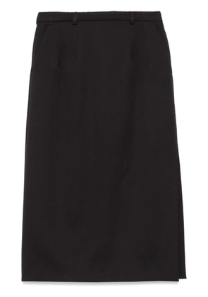 Dolce & Gabbana gabardine virgin-wool midi skirt - Black