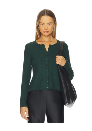 LESET Lauren Classic Cardigan in Dark Green. Size L. Also in M, S, XS.