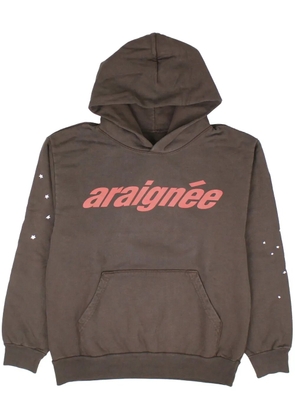 SP5DER Araignee cotton hoodie - Brown