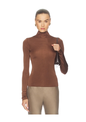 L'Academie by Marianna Syndi Knit Top in Brown. Size L. Also in S, XL, XS, XXS.