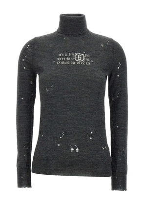 MM6 Maison Margiela distressed wool sweater - Grey