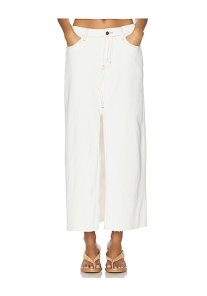 LIONESS Super Sweet Maxi Skirt in White. Size L. Also in XS, S, M.