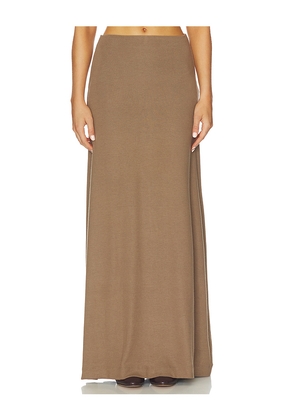 LESET Lauren Maxi Skirt in Tan. Size M. Also in S, XS.