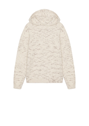 Marine Layer Fuzzy Sweater Hoodie in Brown. Size L. Also in M, S, XL/1X.