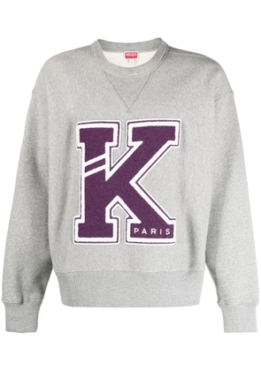 Kenzo logo-patch detail sweatshirt - Grey
