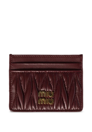 Miu Miu matelassé leather cardholder - Red