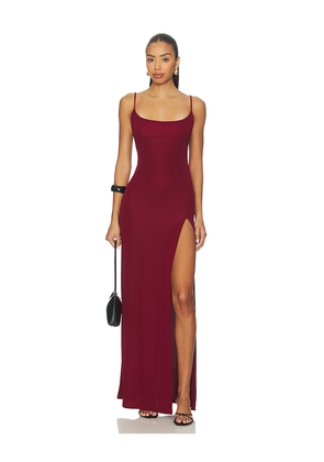 NBD Mirabel Maxi Dress in Burgundy. Size L. Also in M, S, XL, XS, XXS.