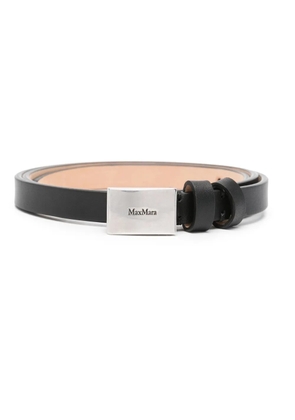 Max Mara logo-engraved belt - Black