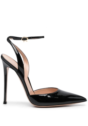 Gianvito Rossi 130mm patent pointed sandals - Black