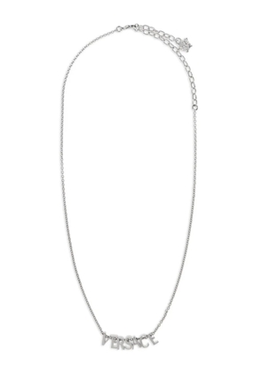 Versace logo-lettering necklace - Silver
