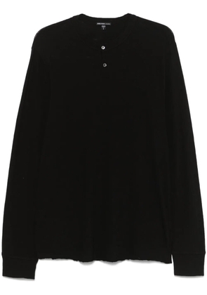 James Perse jersey Henley T-shirt - Black