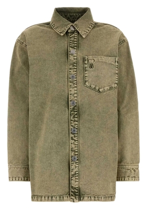 AMI Paris Ami de Coeur denim shirt - Neutrals