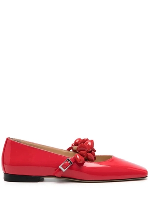 MACH & MACH Puffy Heart ballet flats - Red