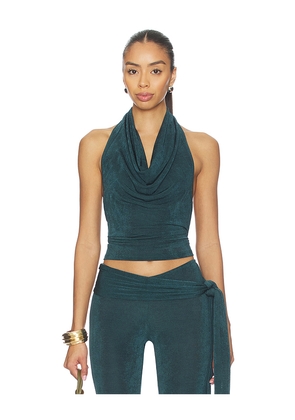 LIONESS Heritage Halter Top in Green. Size L. Also in S, XXS, XS, M, XL.