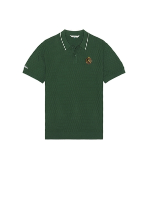 Malbon Golf Crest Knit Polo in Green. Size S. Also in XL/1X.