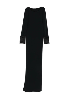 Ermanno Scervino satin-cuff long dress - Black