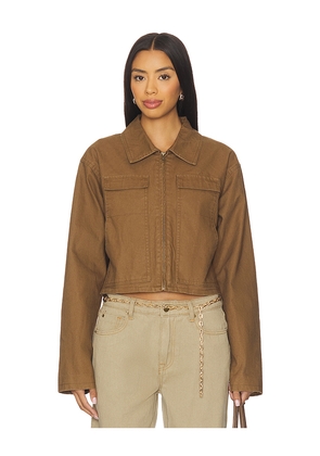 LIONESS Nautica Jacket in Chocolate. Size L. Also in XS, S, M, XL.