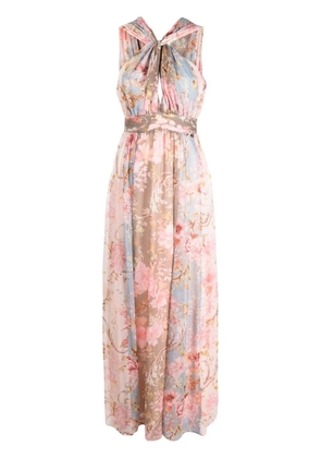 LIU JO floral-print halterneck dress - Pink