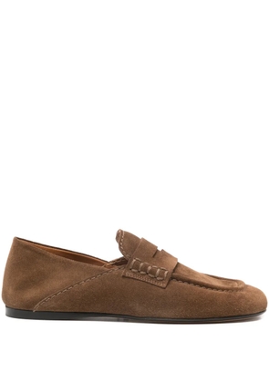SANDRO suede loafers - Brown