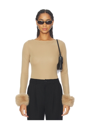 L'Academie by Marianna Dinara Top in Taupe. Size L. Also in M, S, XL, XS, XXS.