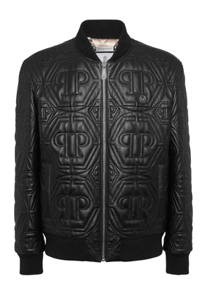Philipp Plein embossed bomber jacket - Black